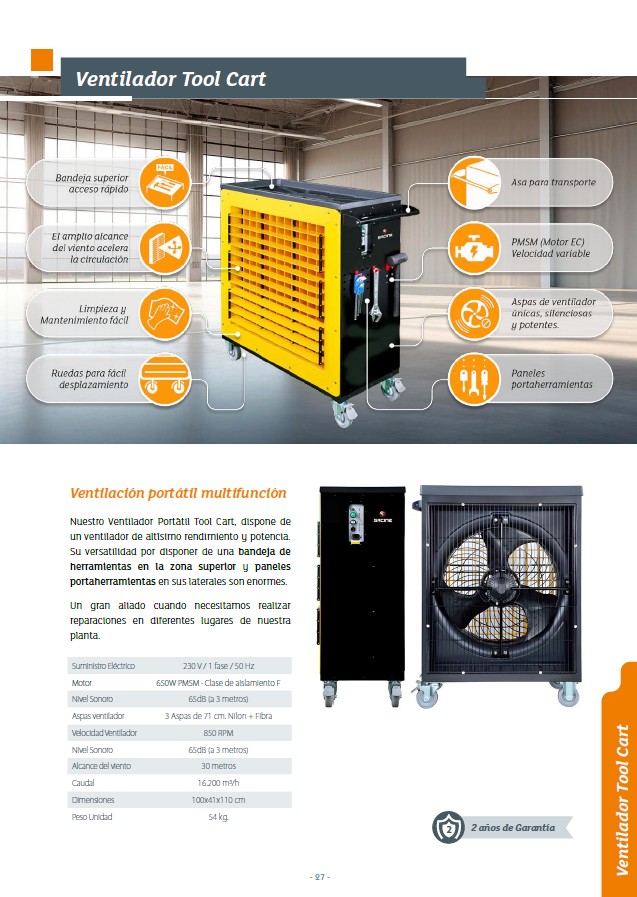 Ventilador portatil con Portaherramientas