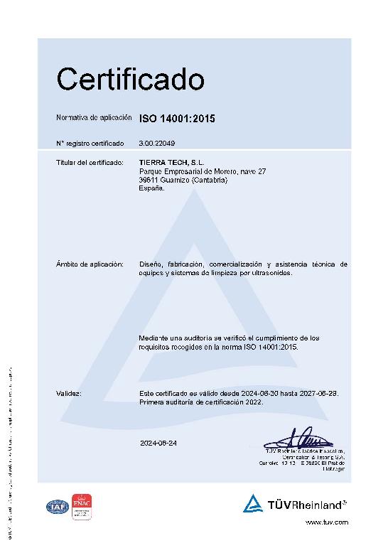 ISO 14001:2015 Nº reg: 3.00.22049